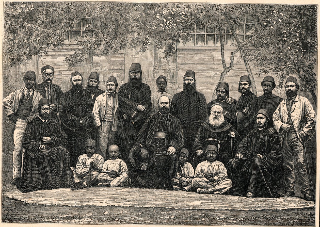 Mgr Daniel Comboni (1831-1881) et les missionnaires partis avec lui du Caire pour Khartoum le 26 janvier - Anonymous Anonymous