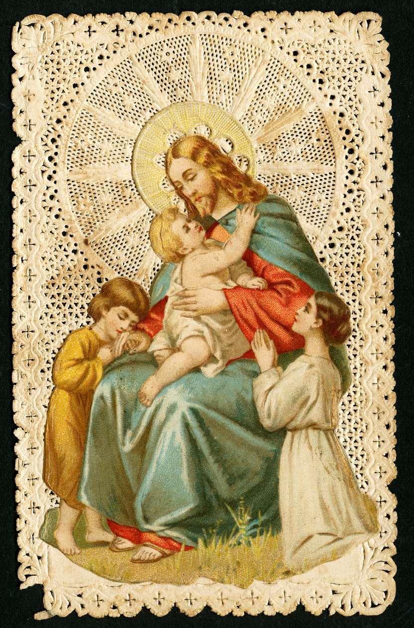 Image pieuse : Jésus avec des enfants - Anonymous Anonymous
