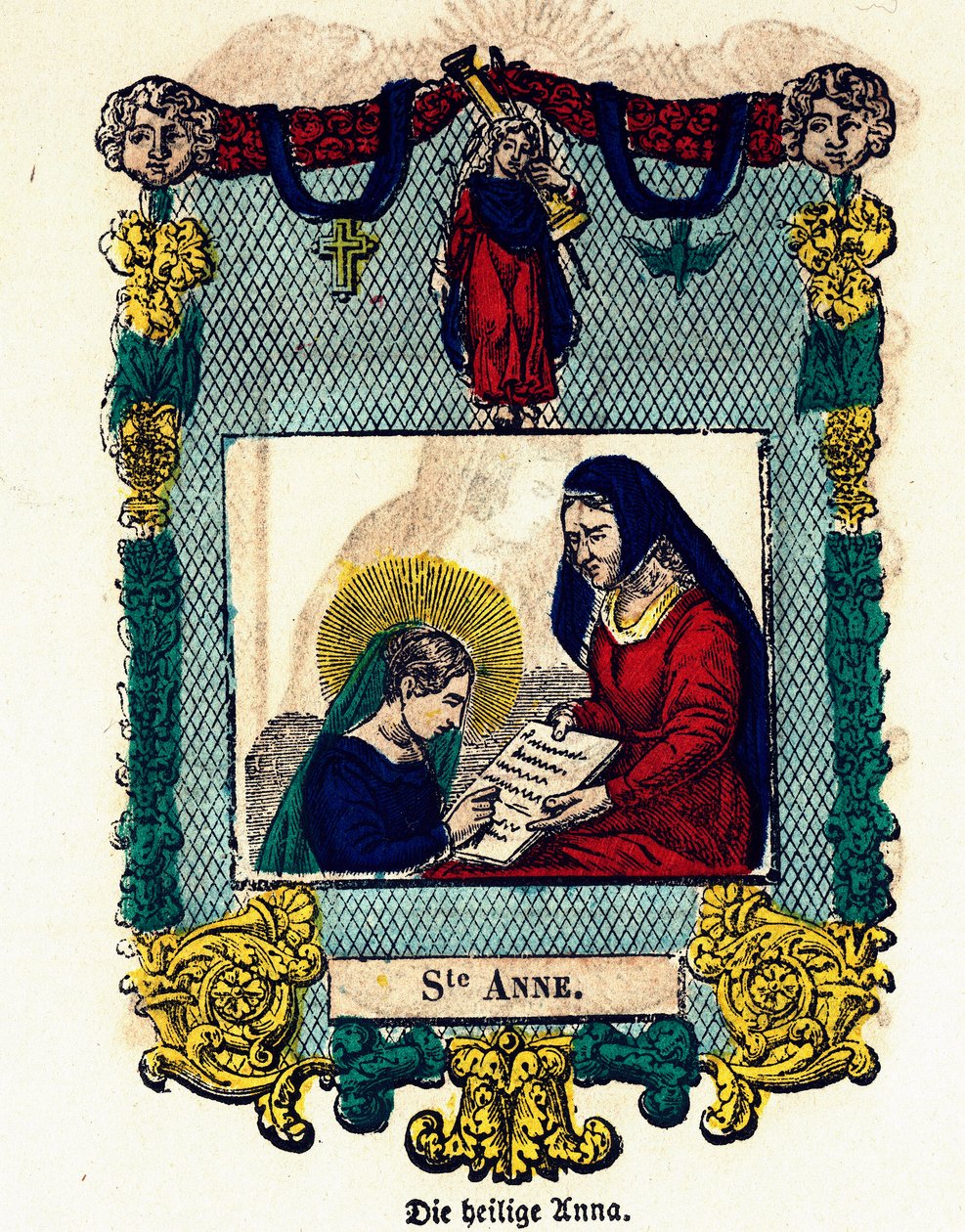 Image pieuse : Sainte Anne. Gravure du XIXe siècle, Collection privée - Anonymous Anonymous