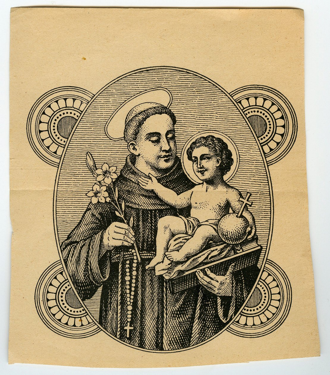 Image pieuse : Saint Antoine de Padoue (gravure) - Anonymous Anonymous
