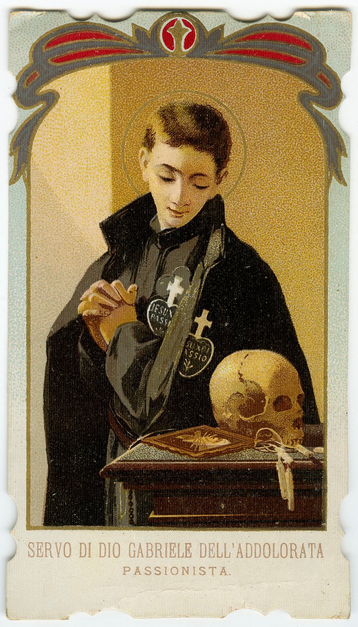 Image pieuse : Saint Gabriel de Notre-Dame des Douleurs, étudiant passioniste italien - Anonymous Anonymous