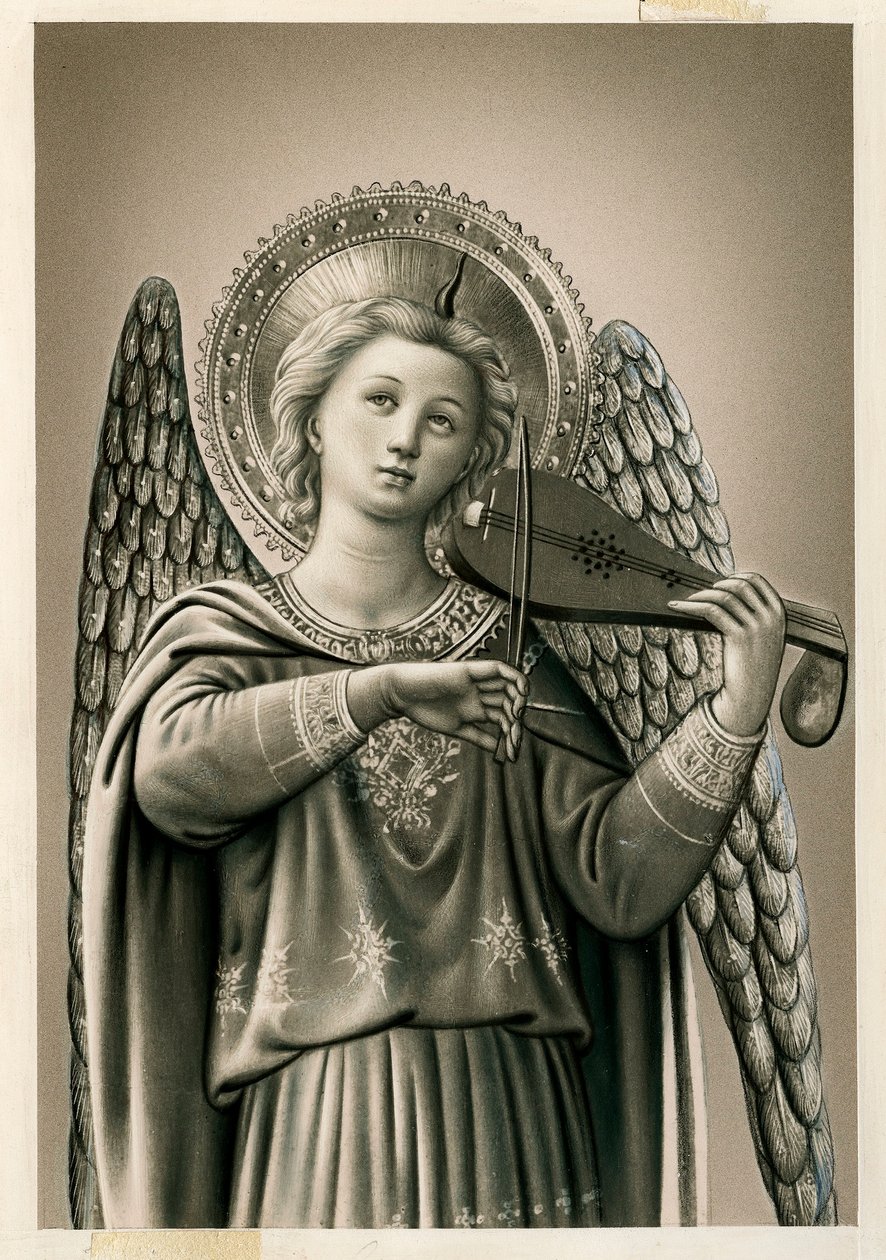 Image pieuse : Un ange musicien - Anonymous Anonymous