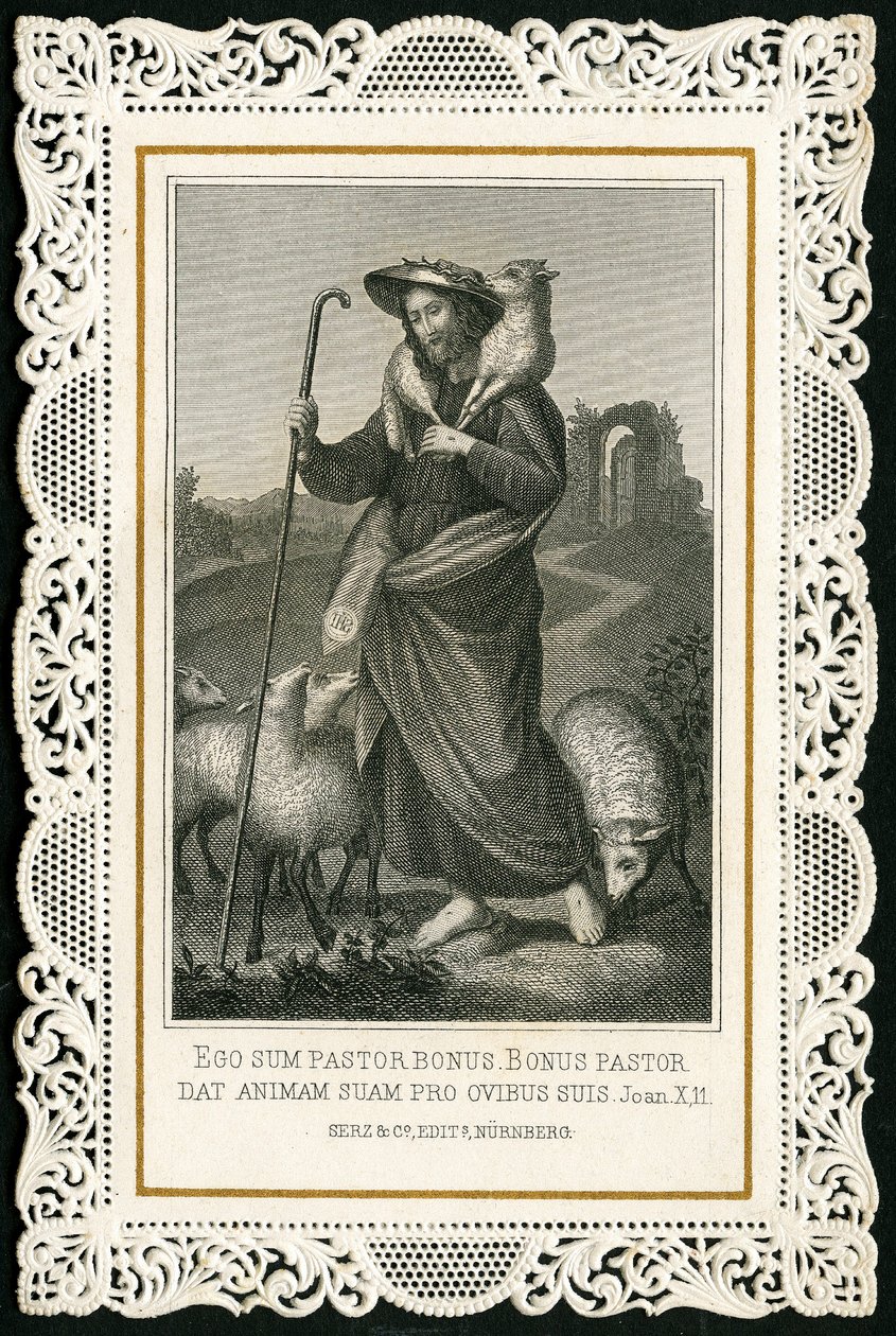 Image pieuse : le Bon Pasteur (gravure) - Anonymous Anonymous