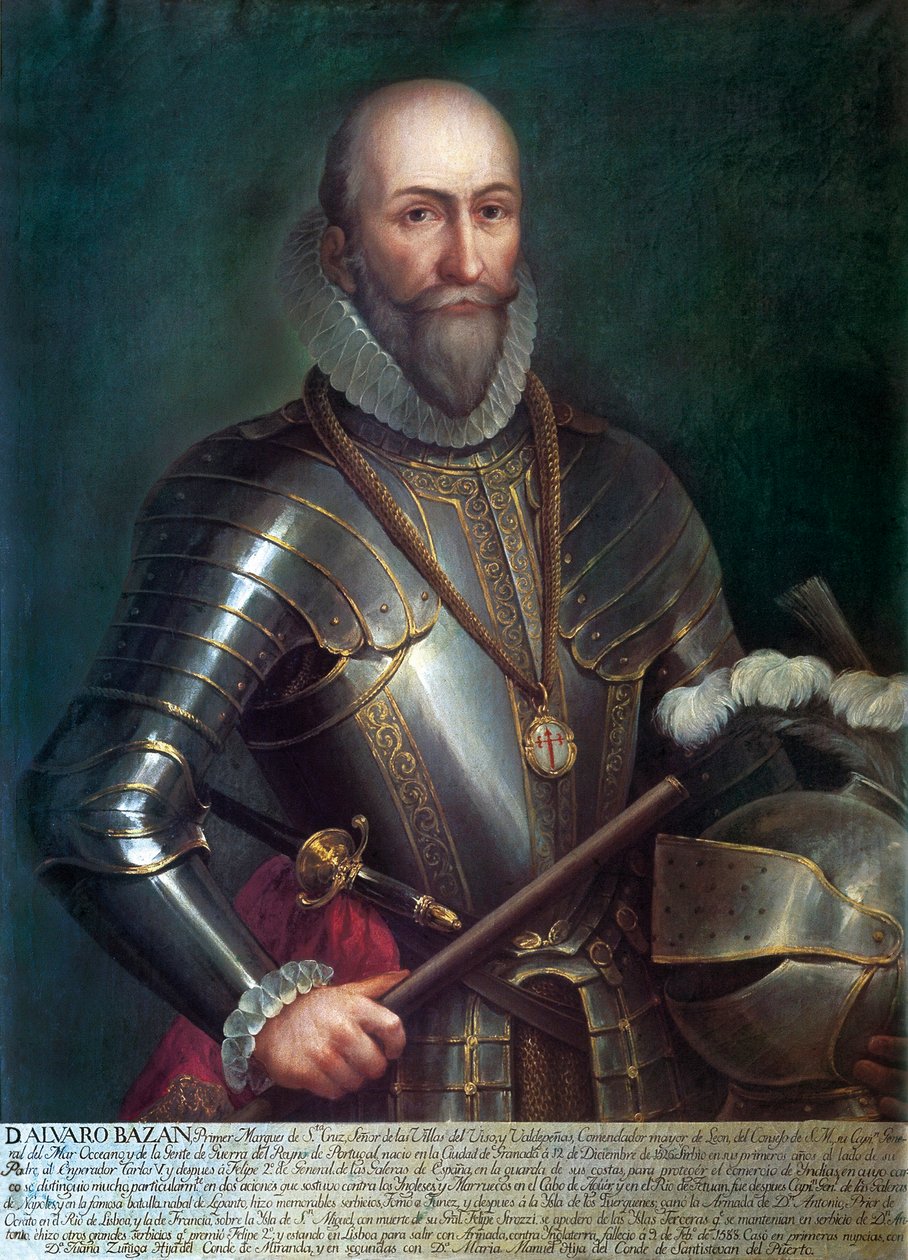 Portrait de Alvaro de Bazan y Guzman, premier marquis de Santa Cruz (1526-1588) - Anonymous Anonymous