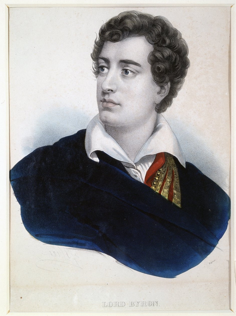 Portrait du poète Lord George Noel Byron (1788-1824) - Anonymous Anonymous