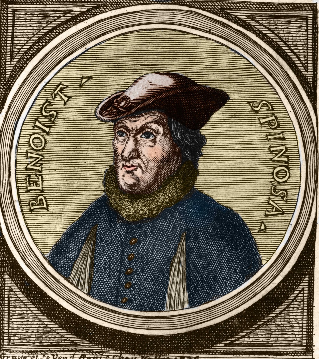 Portrait de Baruch Spinoza (1632-1677), philosophe néerlandais, également connu sous le nom de Bento de Espinosa ou Benedictus de Spinoza ou Benoît de Spinoza. Gravure du XVIIe siècle - Anonymous Anonymous