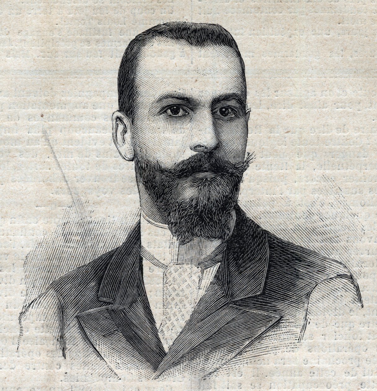 Portrait de Casimir Maistre (1867-1957), explorateur français en Afrique. Gravure dans "Le Petit Parisien" - Anonymous Anonymous