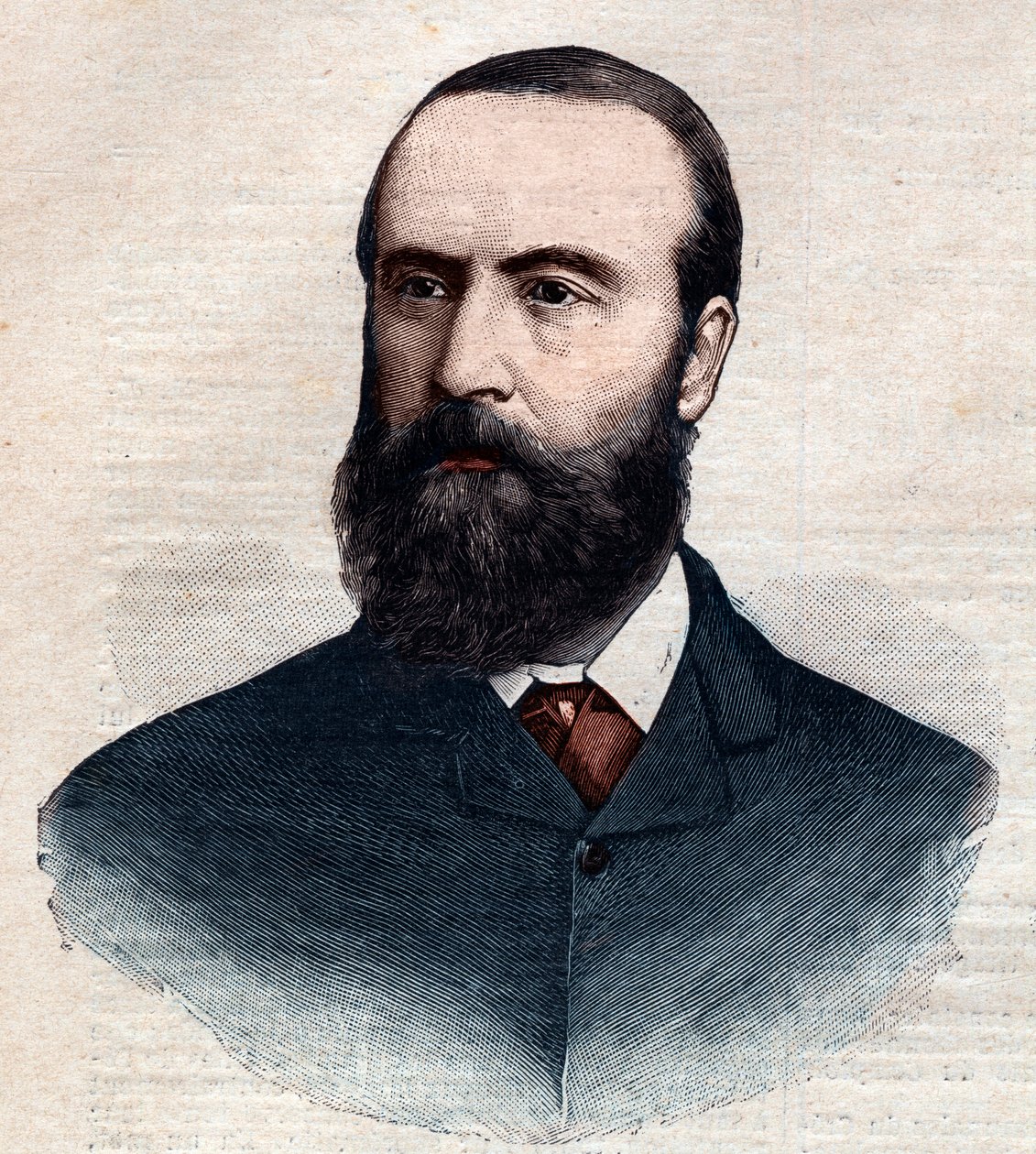 Portrait de Charles Stewart Parnell (1846-1891), homme politique irlandais. Gravure dans « Le petit Parisien » de 1891. Collection privée. - Anonymous Anonymous