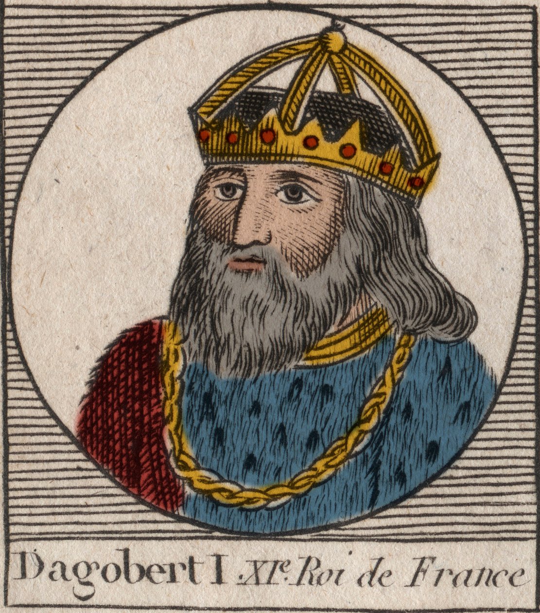 Portrait de Dagobert, roi des Francs de 628 à 638 - Anonymous Anonymous