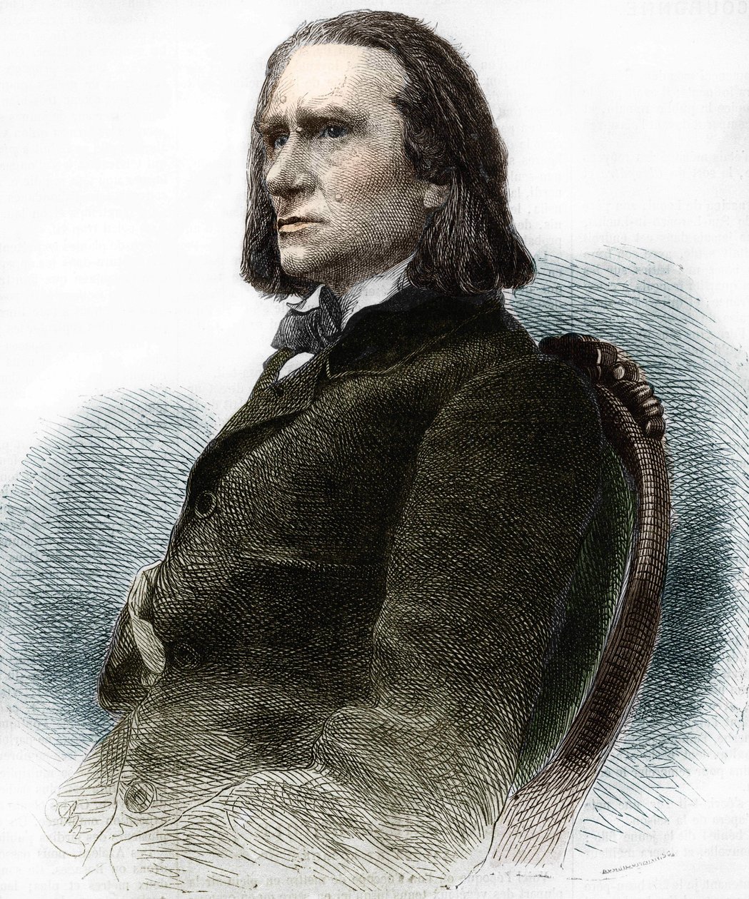 Portrait de Franz Liszt, pianiste et compositeur hongrois (1811 - 1886) - Anonymous Anonymous