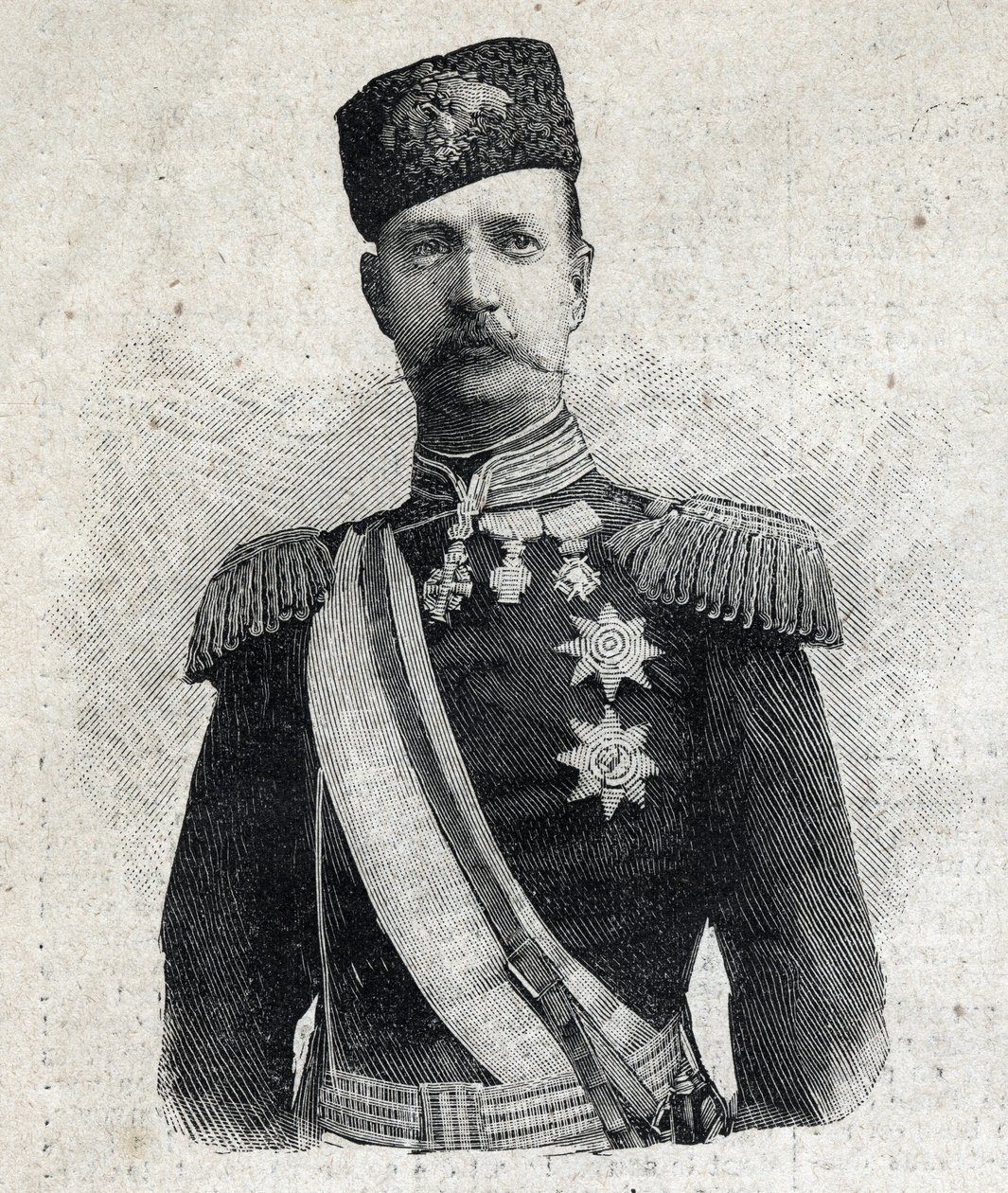 Portrait de Georges Ier, roi de Grèce (1845-1913). Gravure dans "Le Petit Parisien" - Anonymous Anonymous