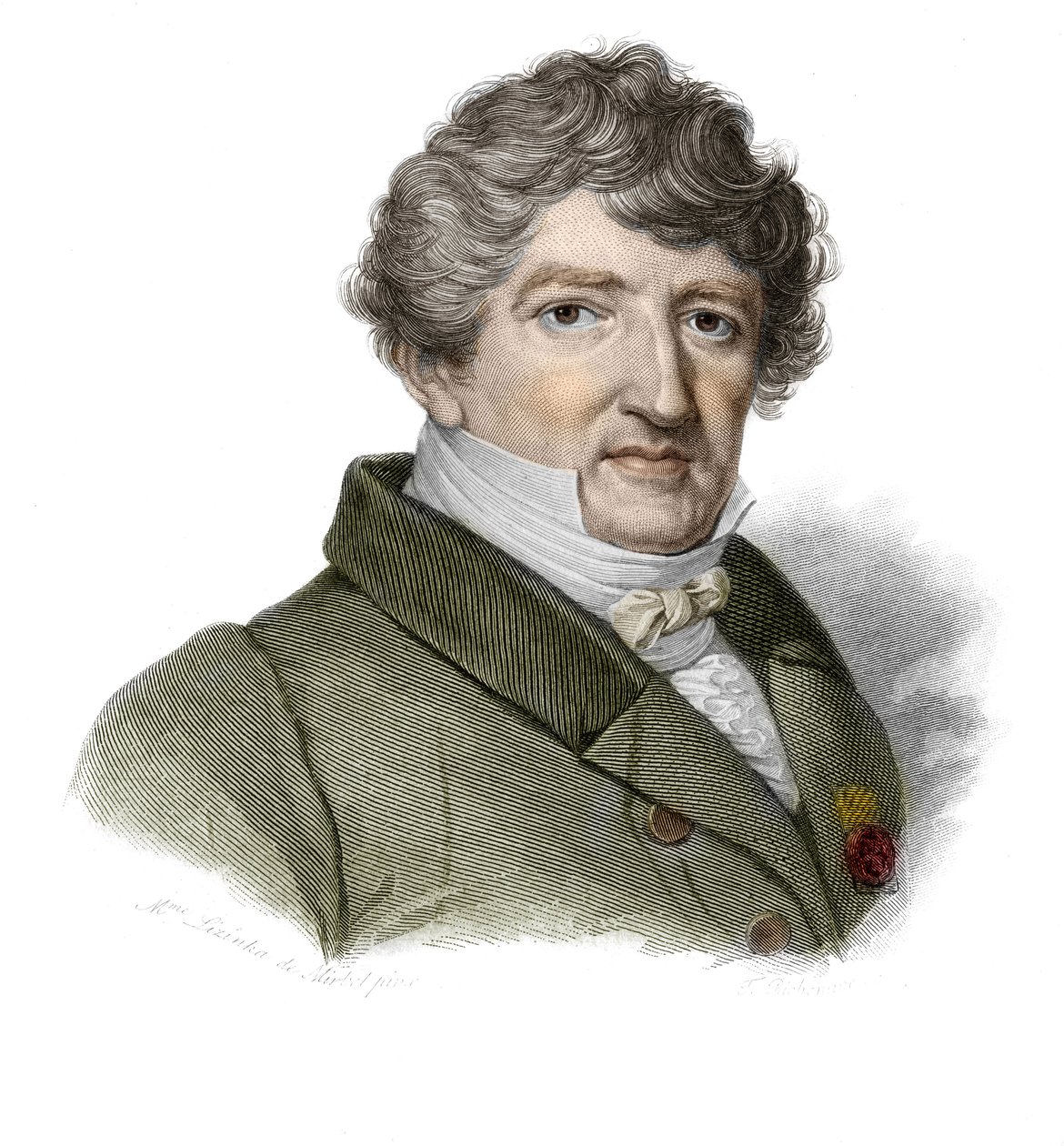 Portrait de Georges Cuvier (1769-1832), paléontologue français dans "Portraits et histoire des hommes utiles : hommes et femmes de tous pays et de toutes conditions, qui ont acquis des droits à la reconnaissance des hommes" publié et propagé par la Société - Anonymous Anonymous