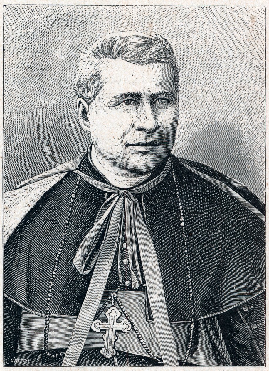 Portrait de Giovanni Simeoni (1816-1892), cardinal italien. Gravure dans « Les Missions Catholiques au XIXème Siècle » par Louis-Eugène Louvet. Collection privée. - Anonymous Anonymous