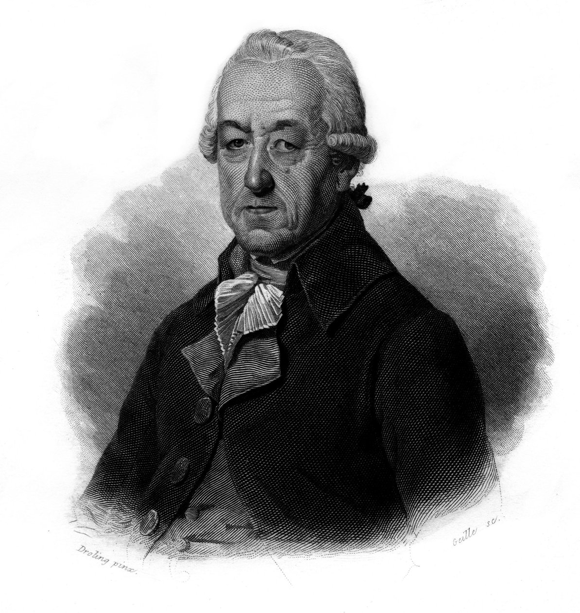 Portrait de Jean-Georges Reber (1731-1816) industriel français dans « Portraits et histoire des hommes utiles : hommes et femmes de tous pays et de toutes conditions, qui ont acquis des droits à la reconnaissance des hommes » publié et pro - Anonymous Anonymous