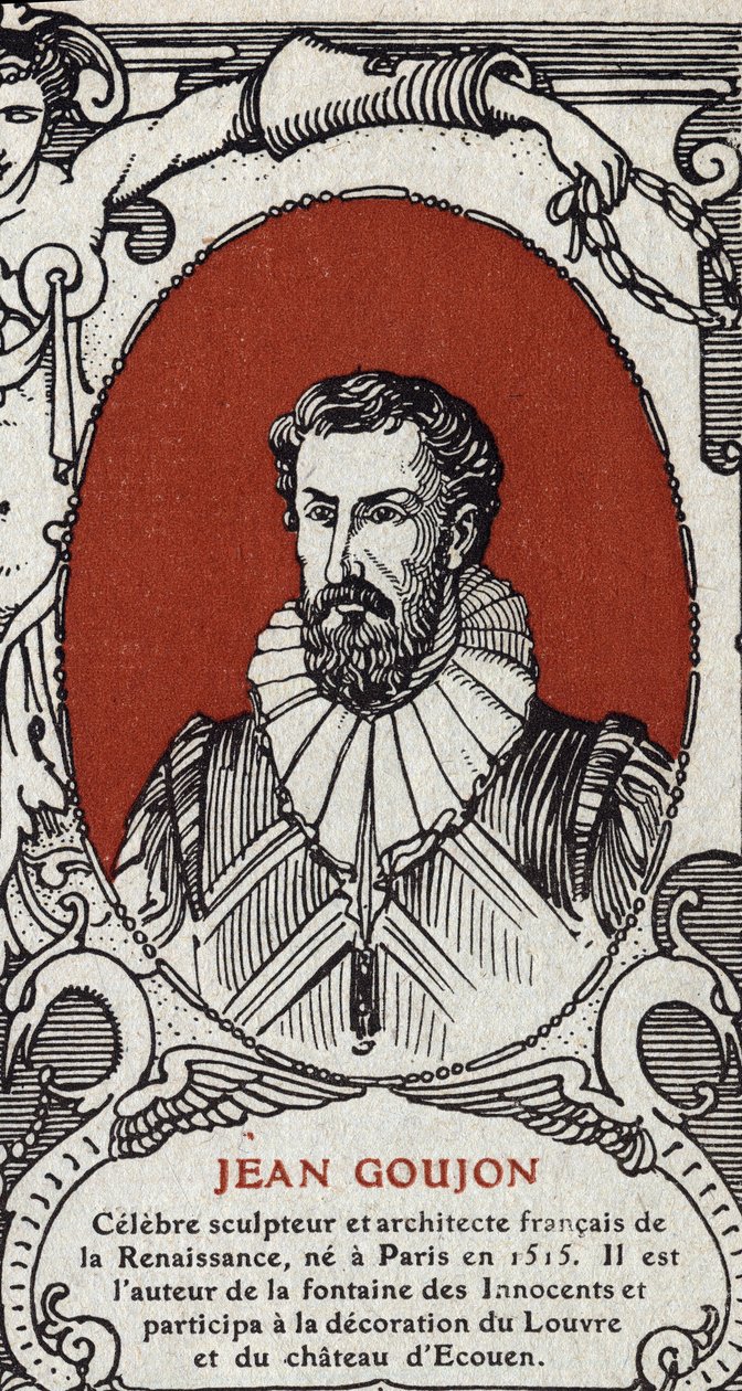 Portrait de Jean Goujon (1510-1567), sculpteur et architecte français. Gravure de 1914. Collection privée - Anonymous Anonymous