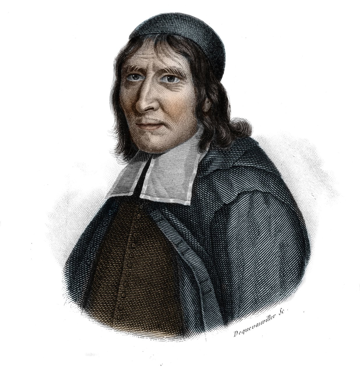 Portrait de Jean Hamon (1618-1687), médecin français et janséniste dans « Portraits et histoire des hommes utiles: hommes et femmes de tous pays et de toutes conditions, qui ont acquis des droits à la reconnaissance des hommes » publié et propagé par la So - Anonymous Anonymous