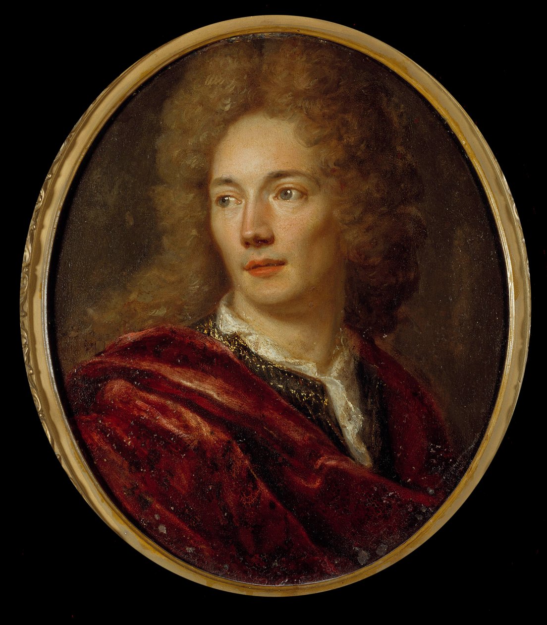 Portrait de Jean de La Bruyère (1645-1696) moraliste français Peinture sur cuivre anonyme. XVIIe siècle - Anonymous Anonymous