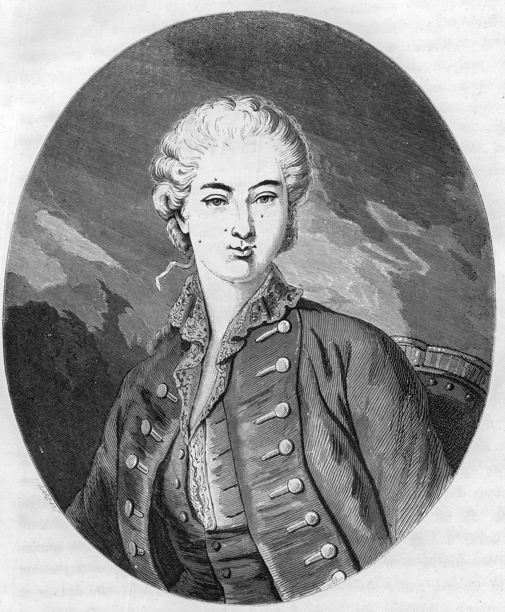 Portrait de Jeanne Bécu, comtesse (ou Madame) du Barry (1743-1793), dernière maîtresse de Louis XV - Gravure de 1863 dans « Le Livre Rouge - Histoire De L