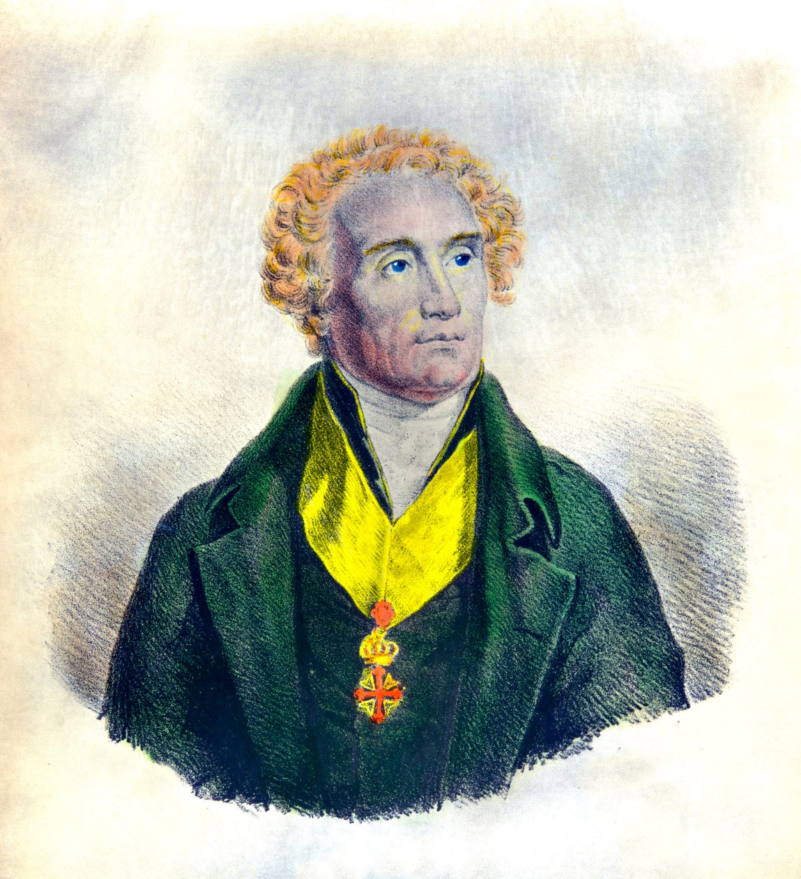 Portrait de Joseph De Maistre (1753-1821) homme politique, philosophe, magistrat et historien (avec les insignes de l