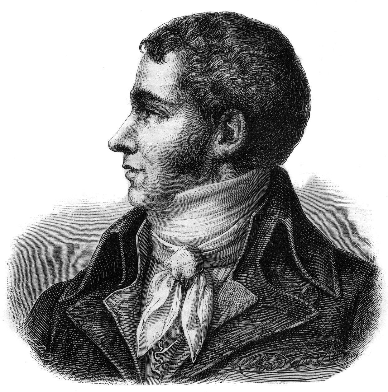 Portrait de Marc David Alba Lasource (1763-1793) député du Tarn à la Convention nationale - Gravure dans « Histoire des Girondins » par Alphonse de Lamartine (1790-1869) 1865-1866 - Collection privée - Anonymous Anonymous