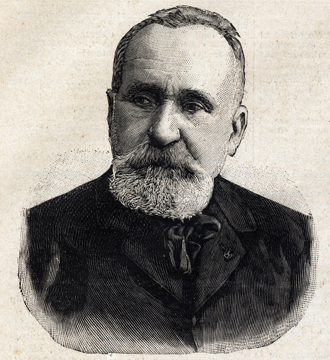 Portrait de Pierre Puvis de Chavannes (1824-1898) peintre français, alors président de la Société Nationale des Beaux-Arts. Gravure dans "Le Petit Parisien" - Anonymous Anonymous