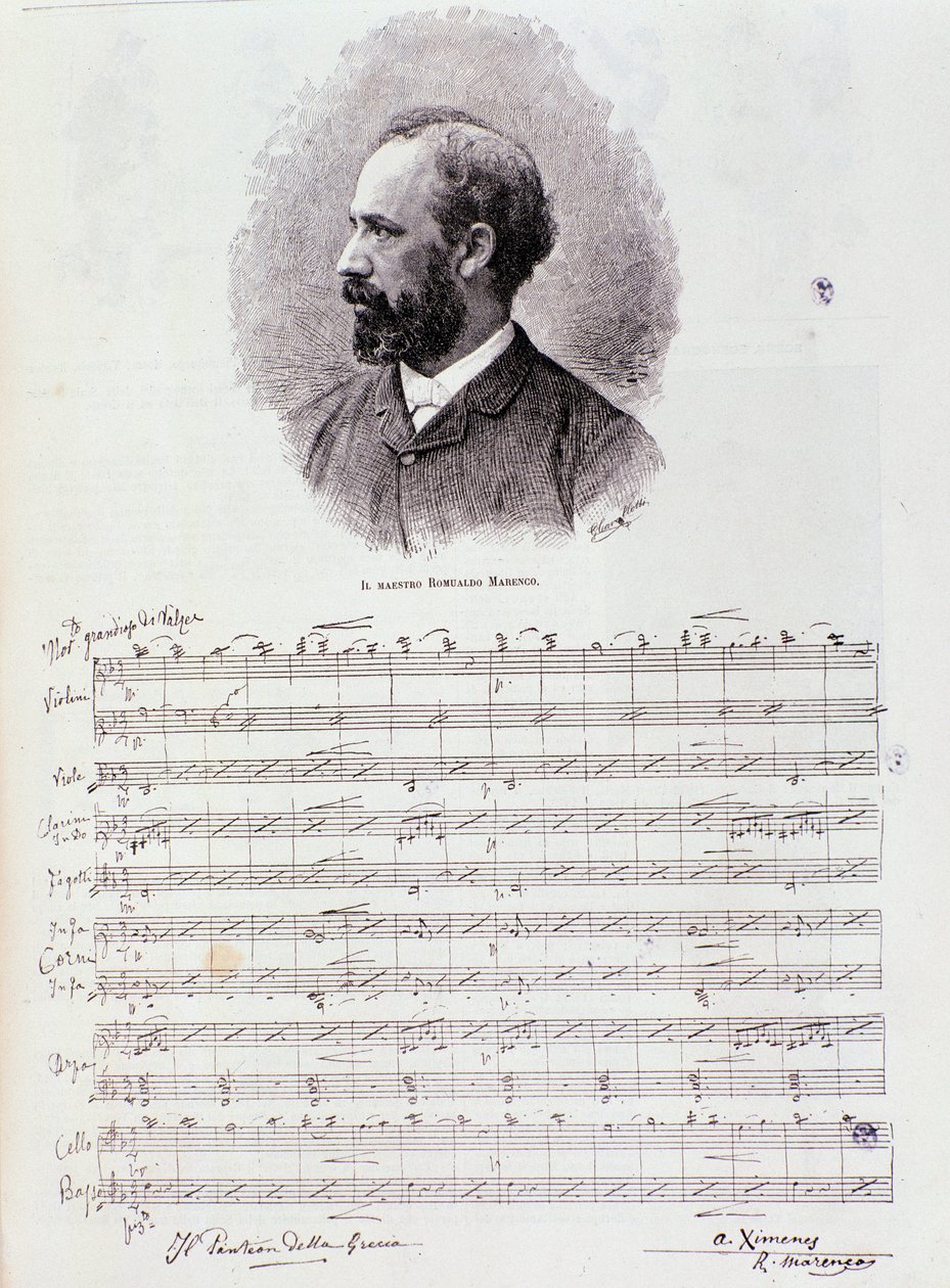 Portrait de Romualdo Marenco (gravure) - Anonymous Anonymous
