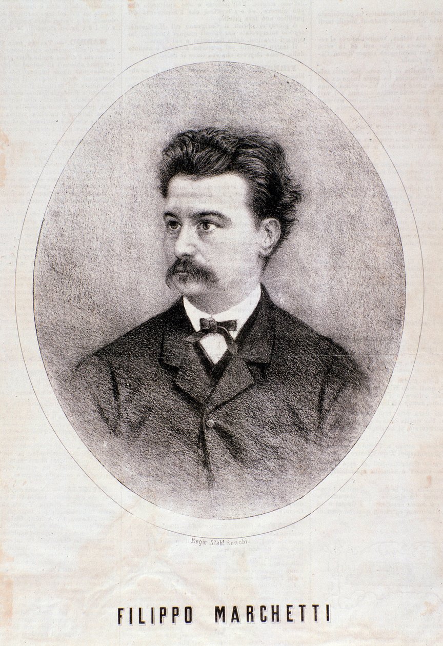 Portrait du compositeur italien Filippo Marchetti (1831-1902). Gravure. 19e siècle. Collection privée milanaise - Anonymous Anonymous