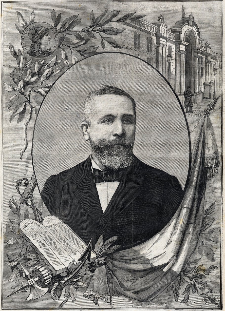 Portrait du nouveau président français Émile Loubet (1838-1929) élu le 18 février 1899. Gravure. Dans « Le Petit Parisien » - Anonymous Anonymous