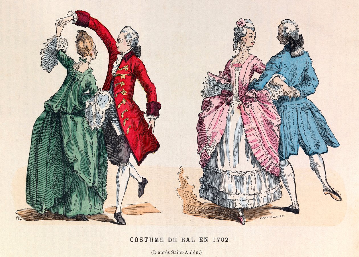 Costumes de bal en 1762 (règne de Louis XV) - Anonymous Anonymous