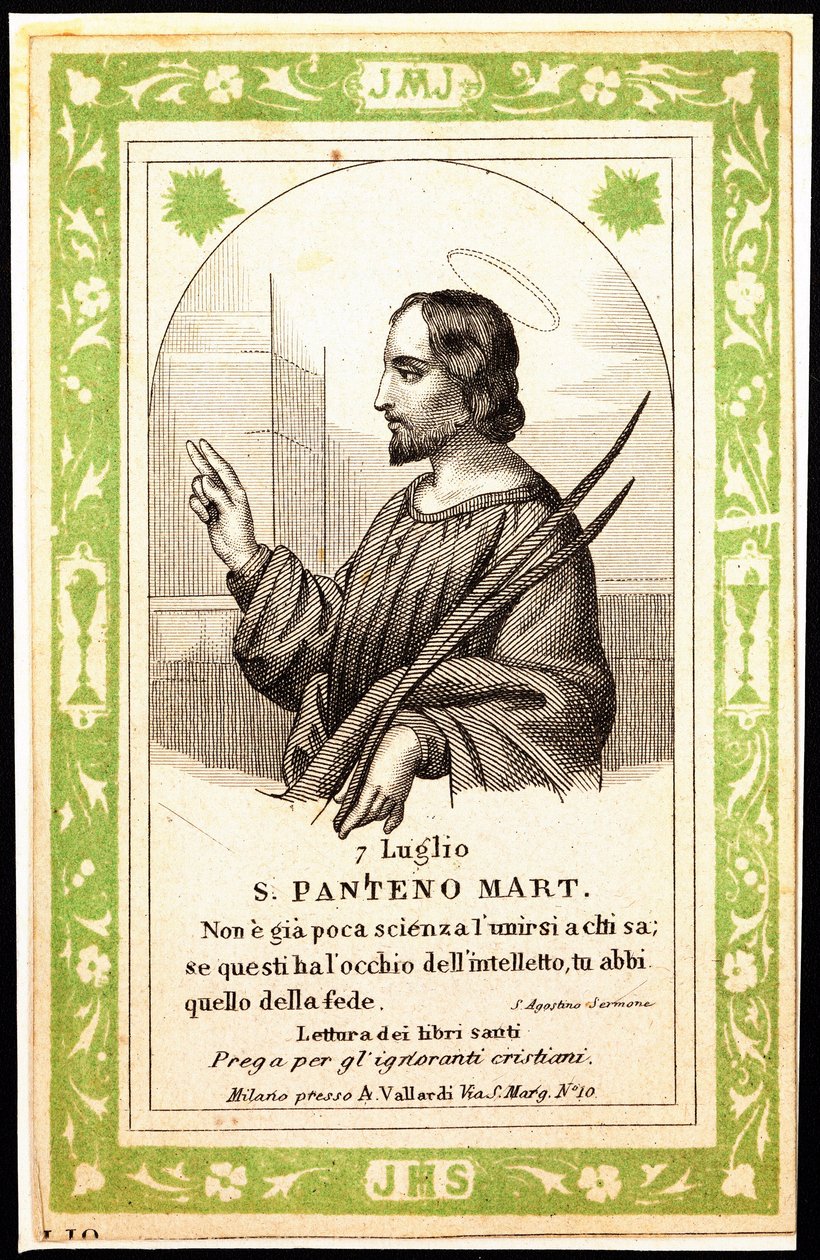 Représentation de Saint Panthène d