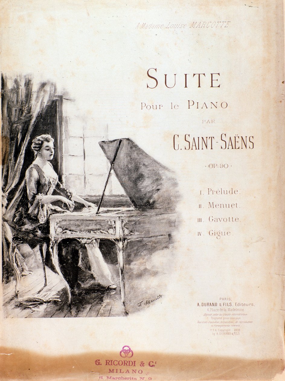 Partition de Suite pour piano (Opus 90) par Camille Saint-Saëns - Anonymous Anonymous