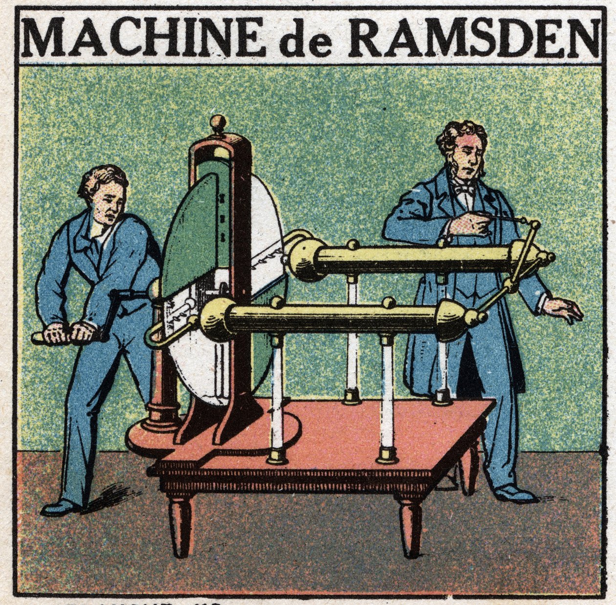 Machines statiques : machine à addition. Machine par Jesse Ramsden (1735-1800) inventée en 1768. Illustration anonyme de 1925. Collection privée. - Anonymous Anonymous
