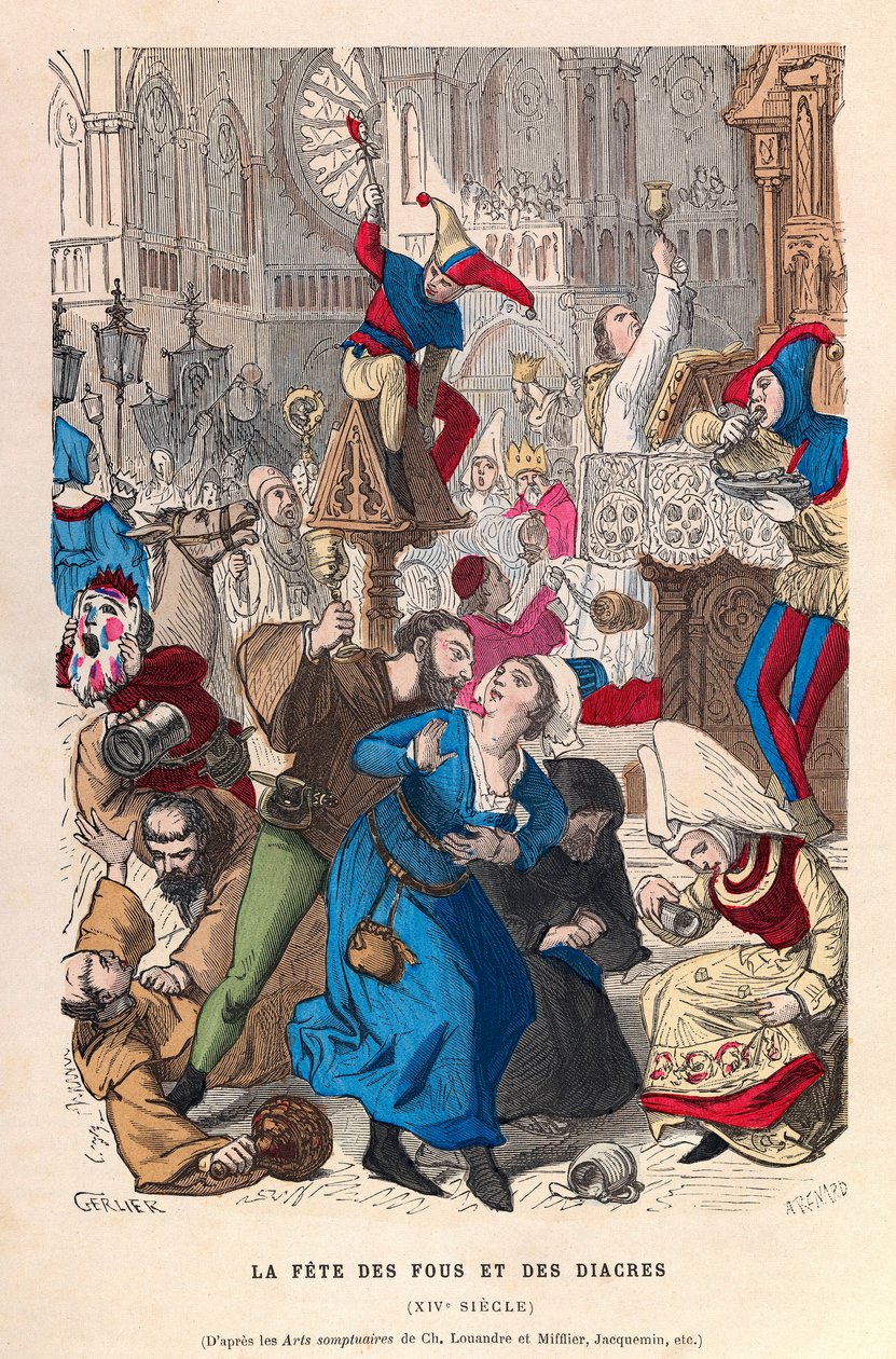 La fête des fous et des diacres à Paris (16e siècle, collection privée) - Anonymous Anonymous