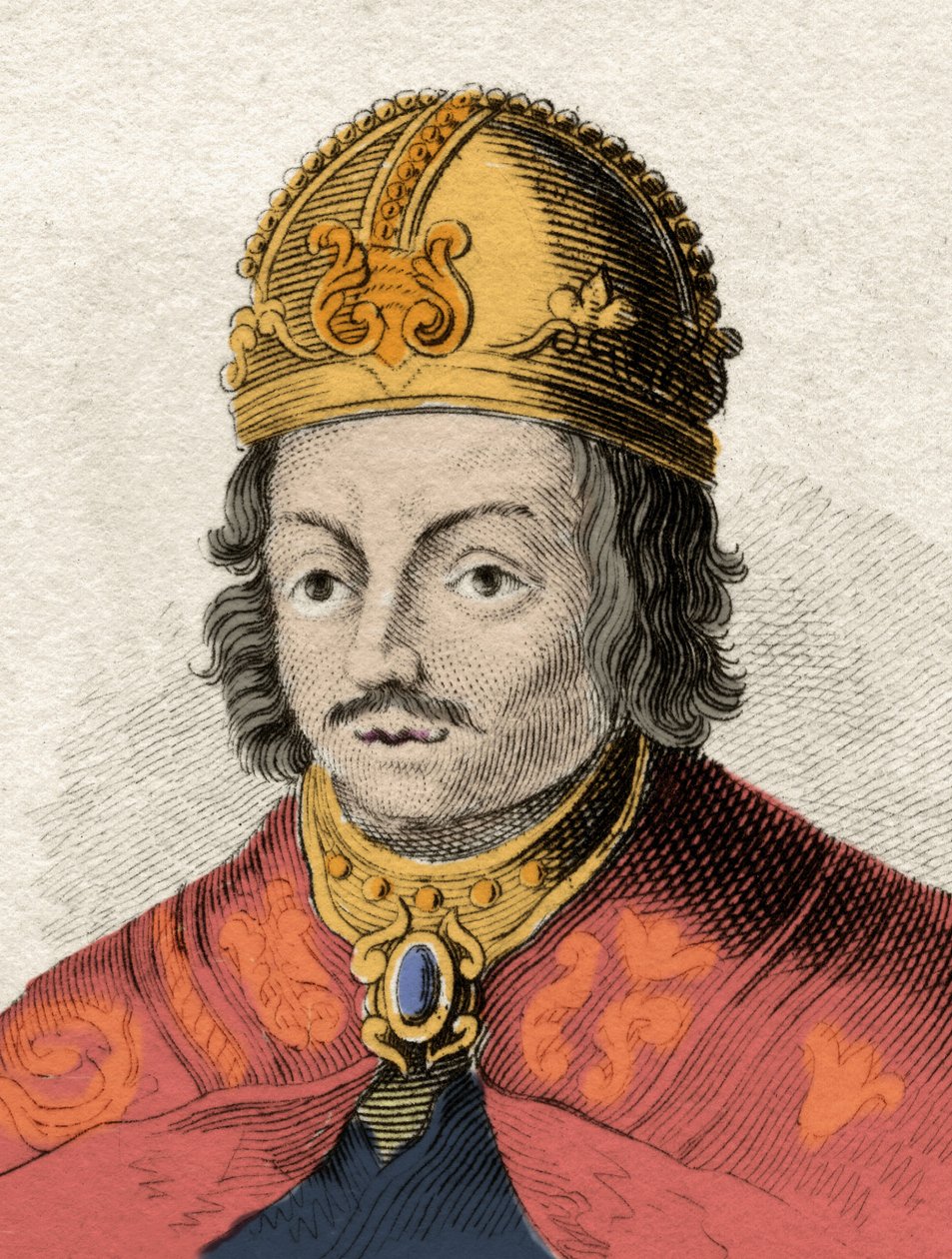 Le roi de Castille Alphonse X le sage (Alfonso X el Sabio) (1221-1284) Gravure du 19e siècle. Milanais - Anonymous Anonymous