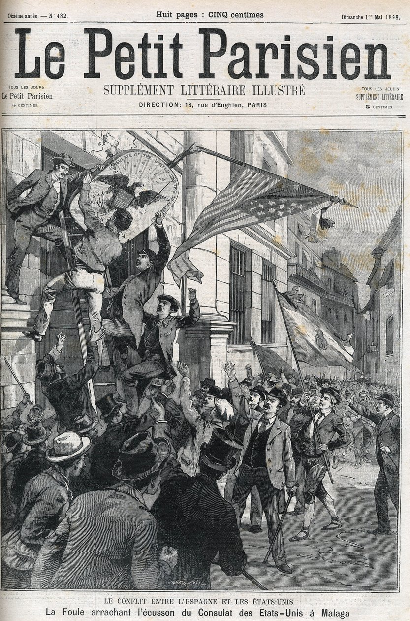La guerre hispano-américaine : la foule arrache l