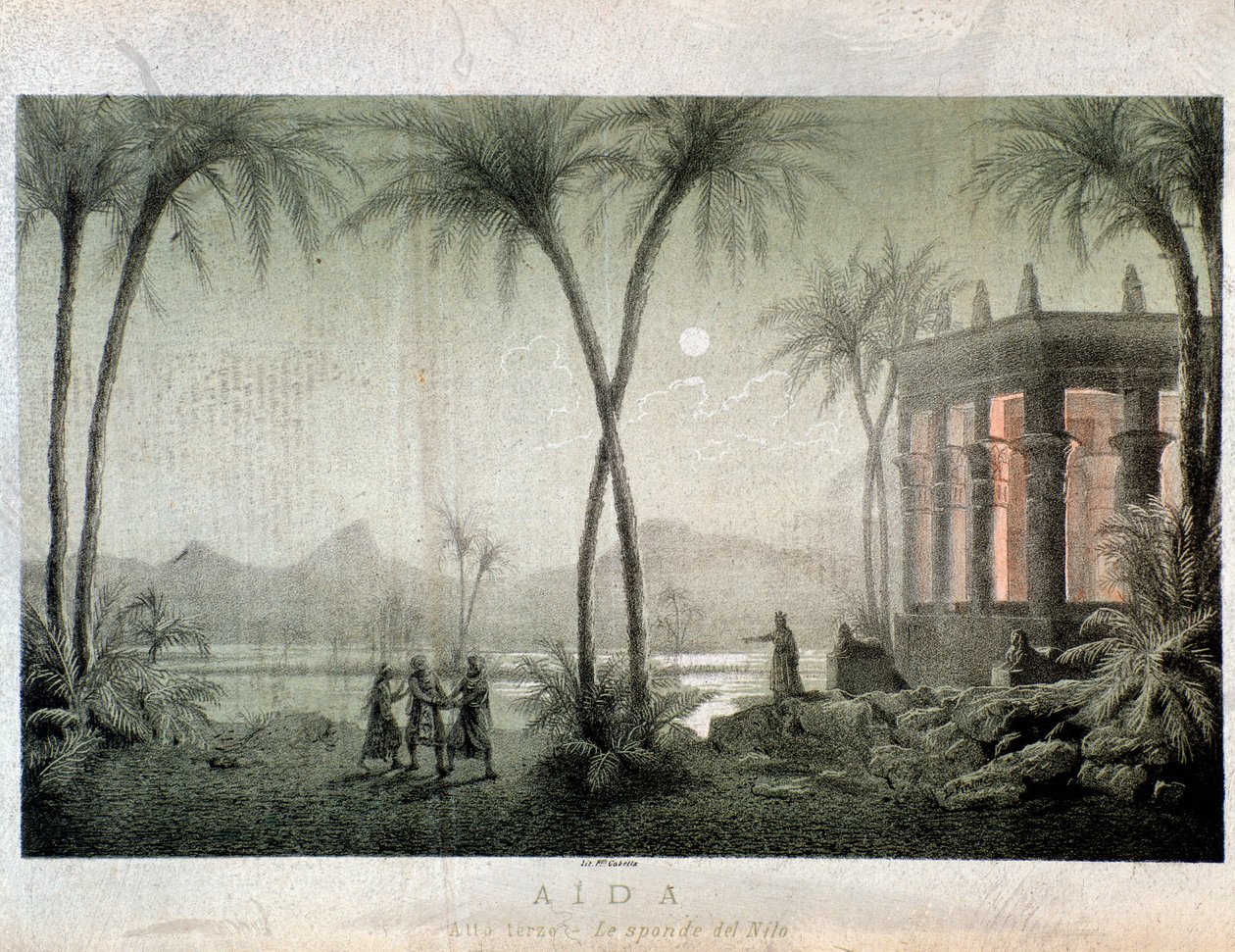 Les rives du Nil. Illustration pour l