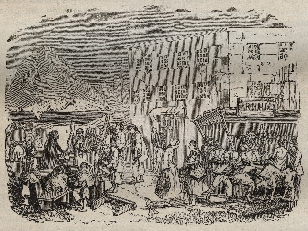 La cantine du bagne de Rochefort au XIXème siècle. Gravure dans « Histoire des bagnes depuis leur création à nos jours » (1877) par Pierre Zaccone. Collection privée. - Anonymous Anonymous