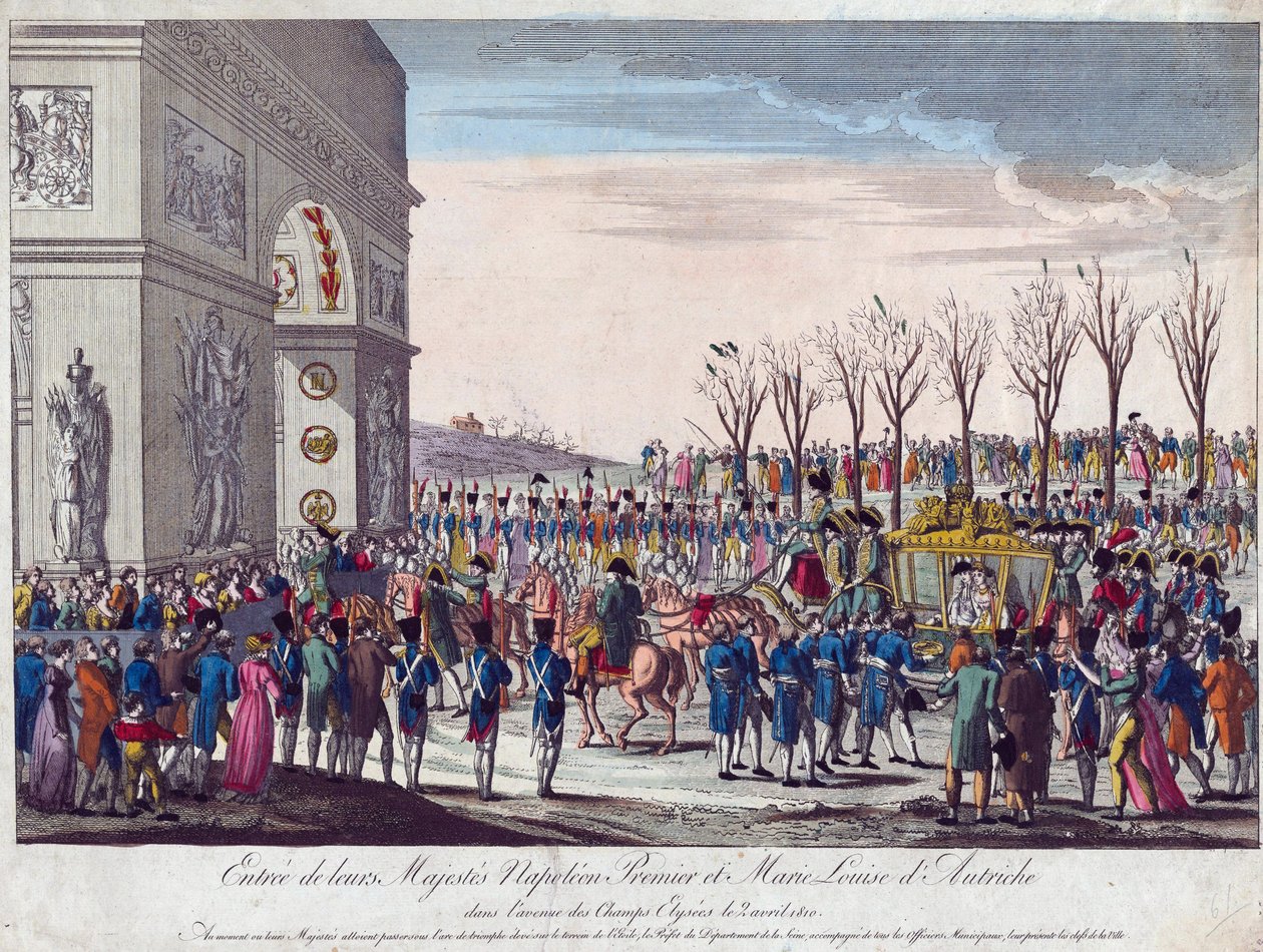Le cortège nuptial de Napoléon et Marie-Louise le 2 avril 1810 - Anonymous Anonymous