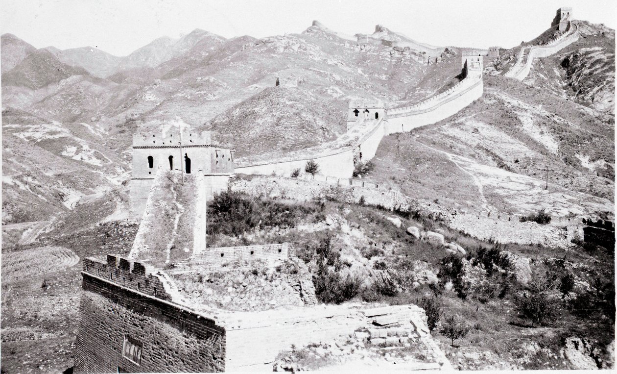 Vue de la Grande Muraille de Chine Photographie du début du 20e siècle - Anonymous Anonymous