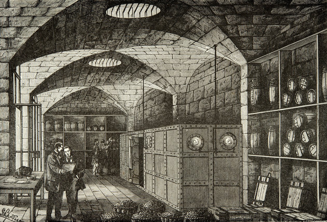 Caves du trésor de la Banque de France au 19e siècle - Anonymous Anonymous
