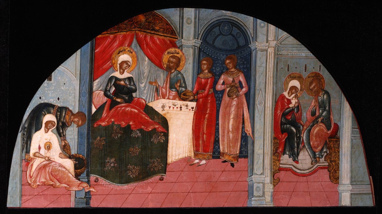 La Nativité de la Vierge, milieu du 19e siècle - Anonymous Russian icon painter