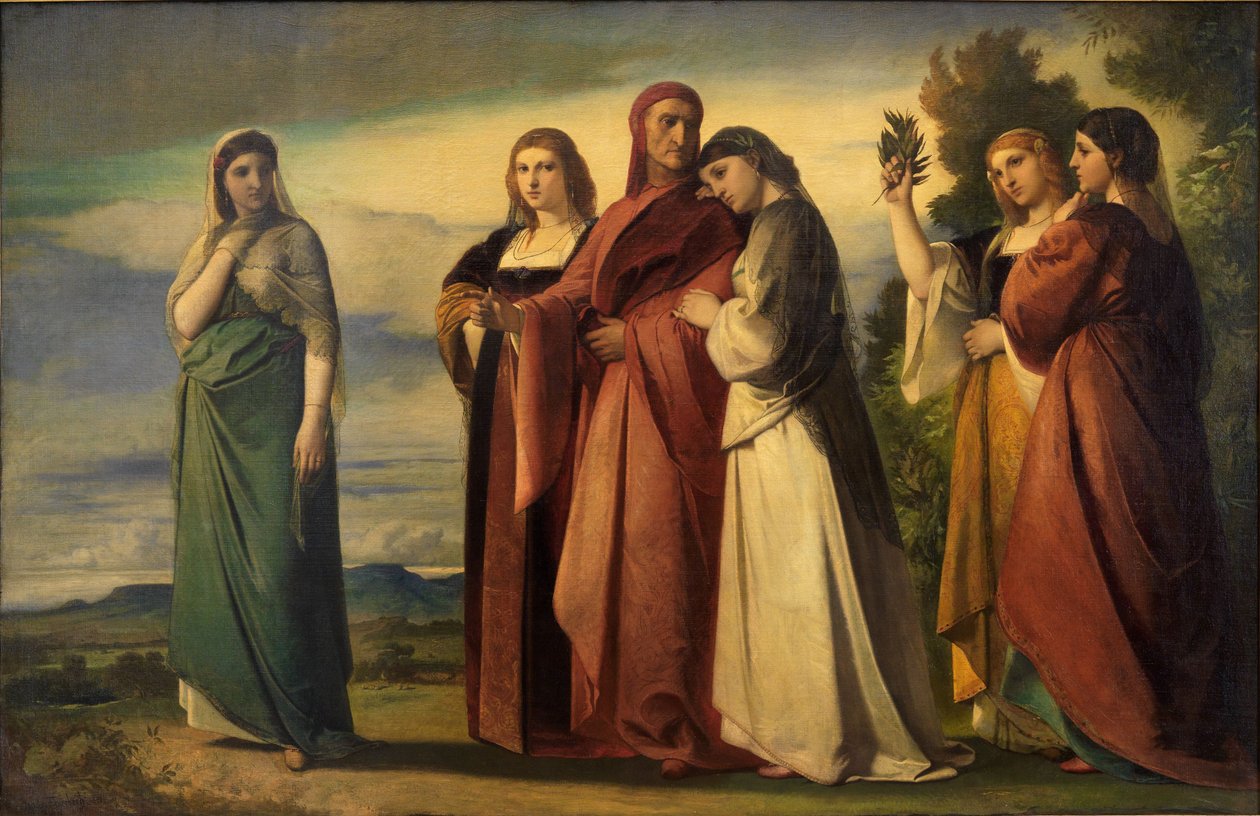 Dante et les nobles dames de Ravenne - Anselm Feuerbach