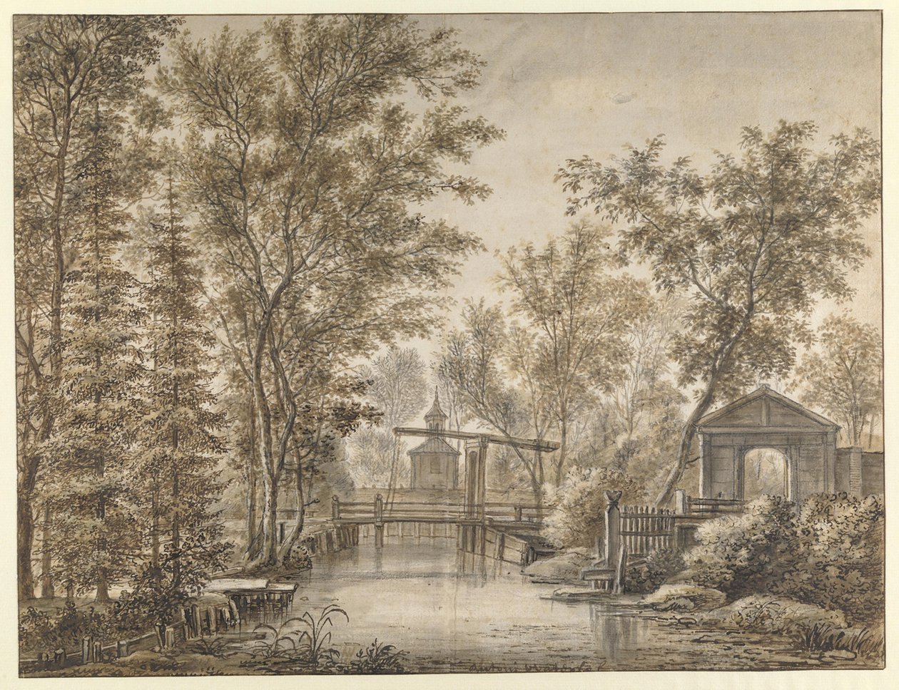 Le pont-levis près de Spruytenburg - Anthonie Waterloo