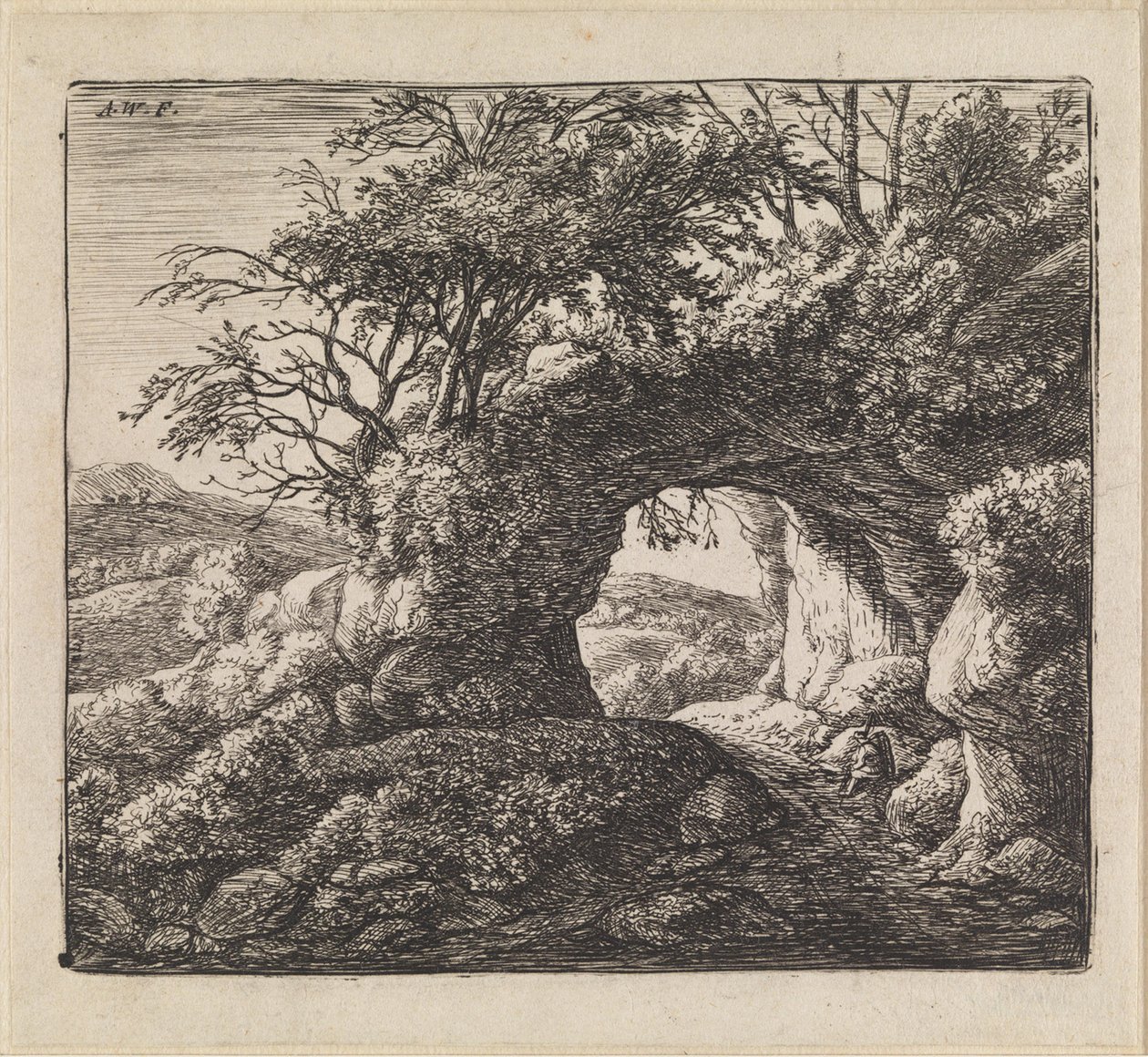 Paysage avec sentier - Anthonie Waterloo