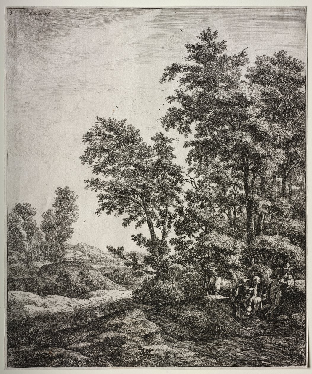Six grands paysages verticaux avec des scènes des Métamorphoses d
