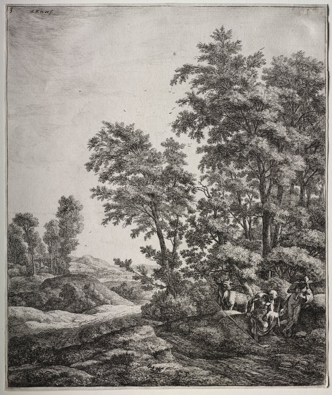 Six grands paysages verticaux avec des scènes des Métamorphoses d
