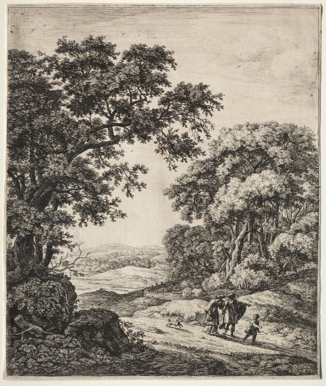 Six grands paysages verticaux avec des scènes de l