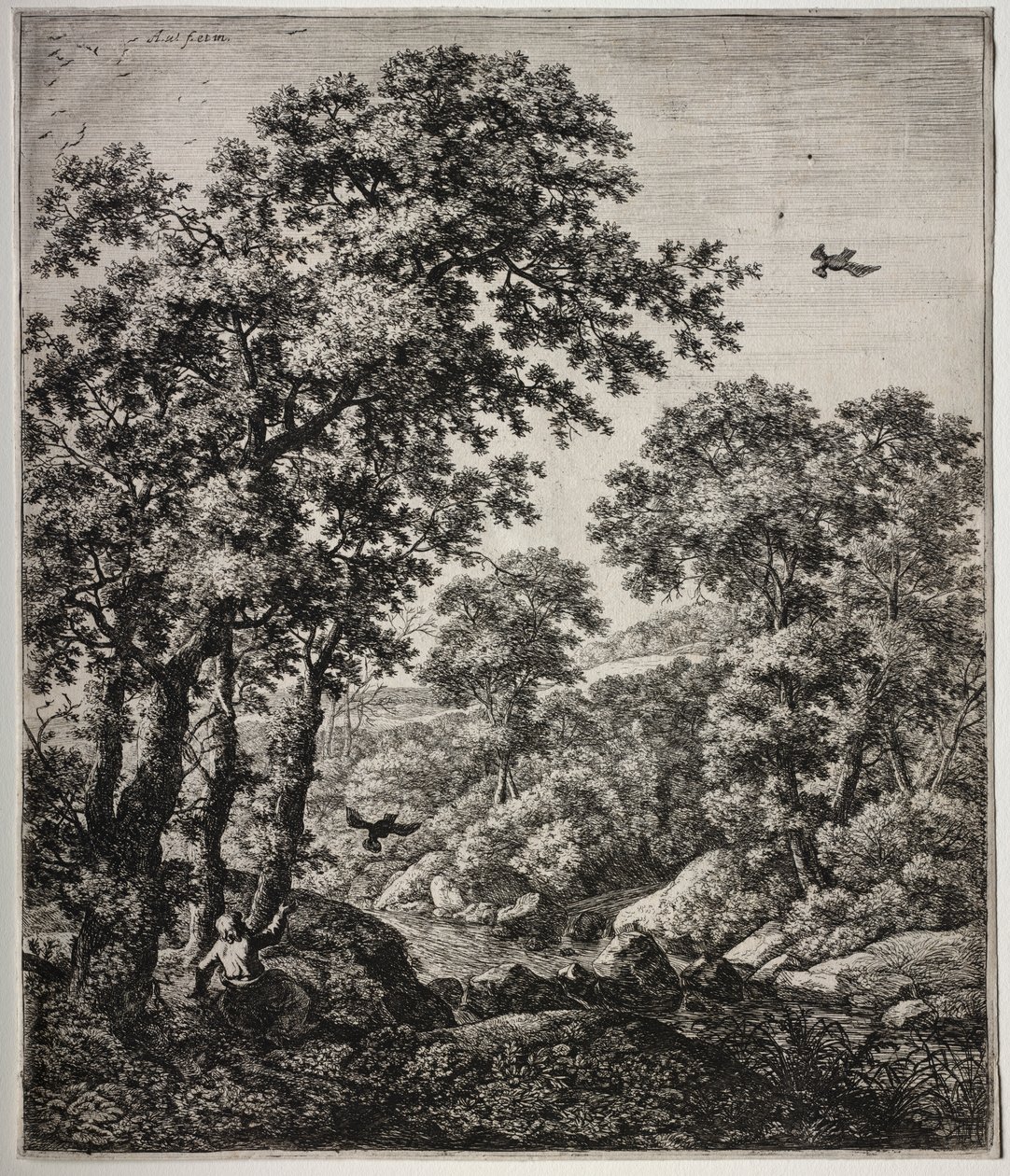 Six grands paysages verticaux avec des scènes de l