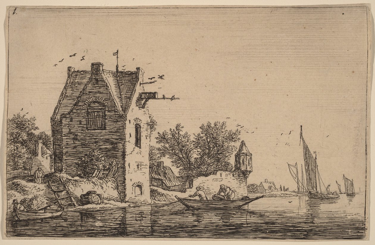 Le poste de garde sur le mur - Anthonie Waterloo