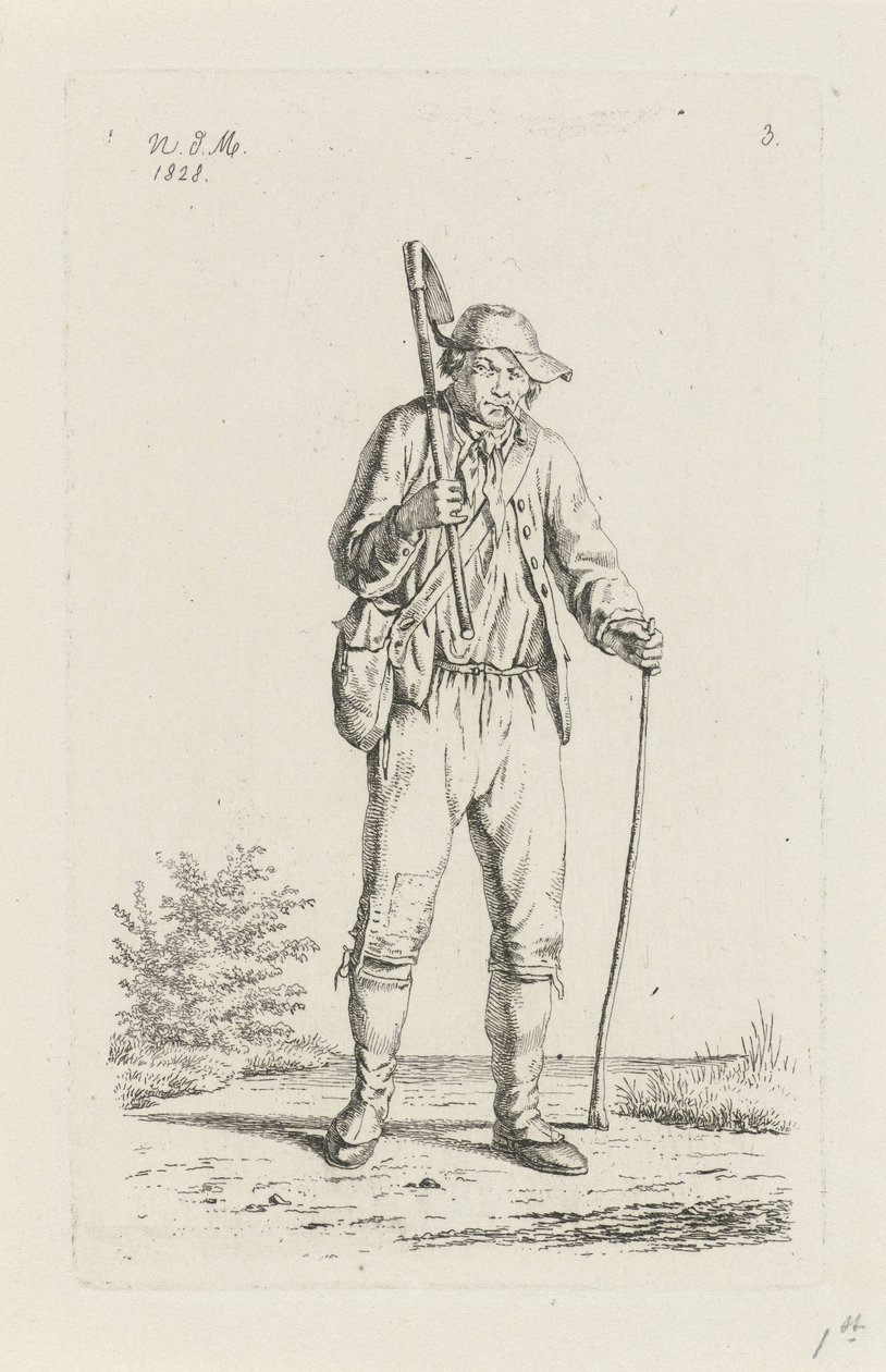Paysans des Ardennes avec une houe - Anthonie Willem Hendrik Nolthenius de Man